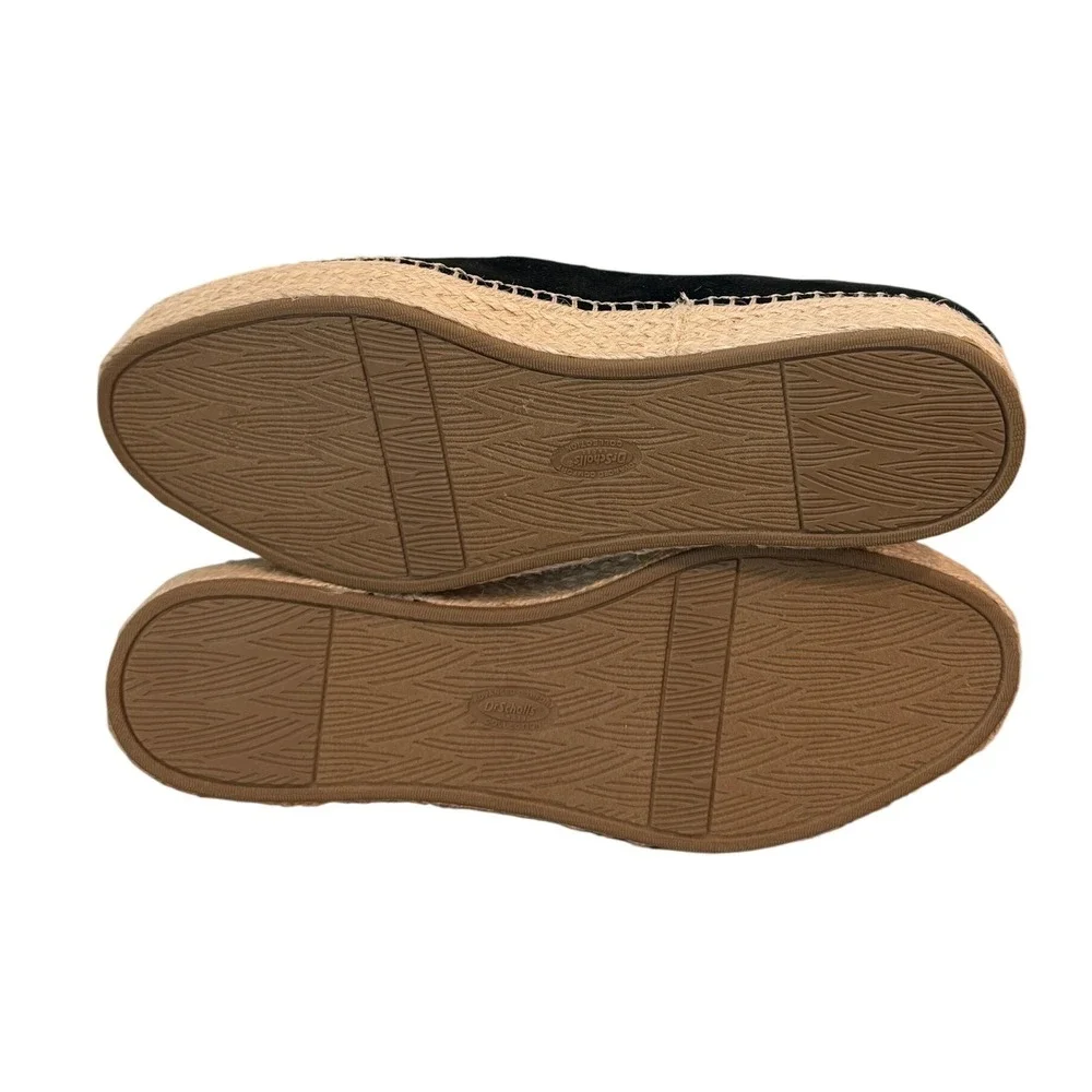 Dr Scholls Find Me Perforated Espadrille Flats Shoes in Black-Womens 7M - NWOB